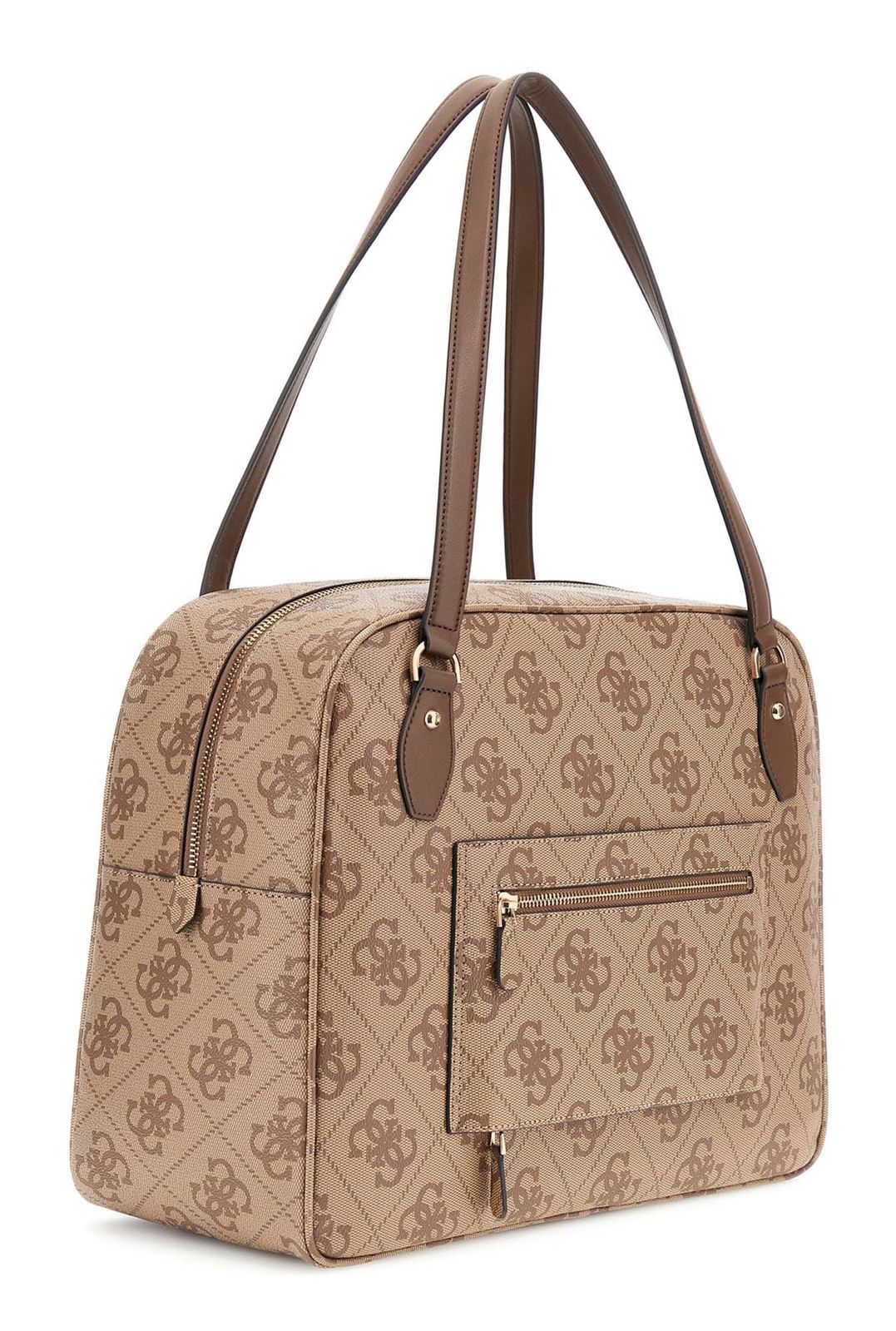 GUESS Travel Tote Latte Logo / Brown GUESS Travel Tote Latte Logo / Brown