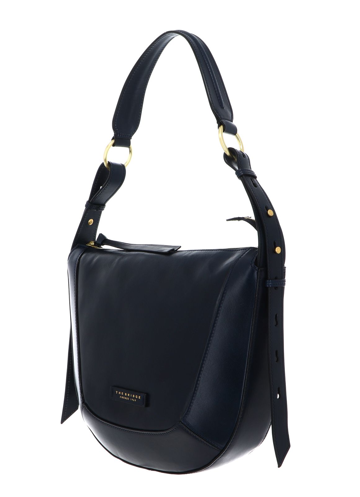 THE BRIDGE Fedora Crossbody Bag Oltremare / Oro THE BRIDGE Fedora Crossbody Bag Oltremare / Oro