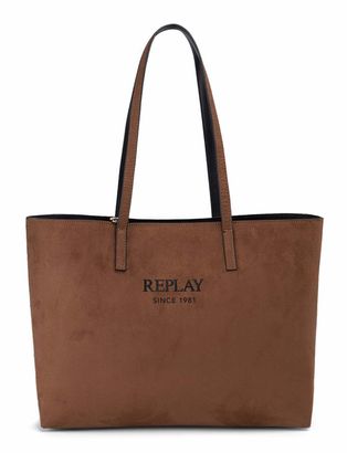 REPLAY Shoulder Bag Cambridge Brown + Black