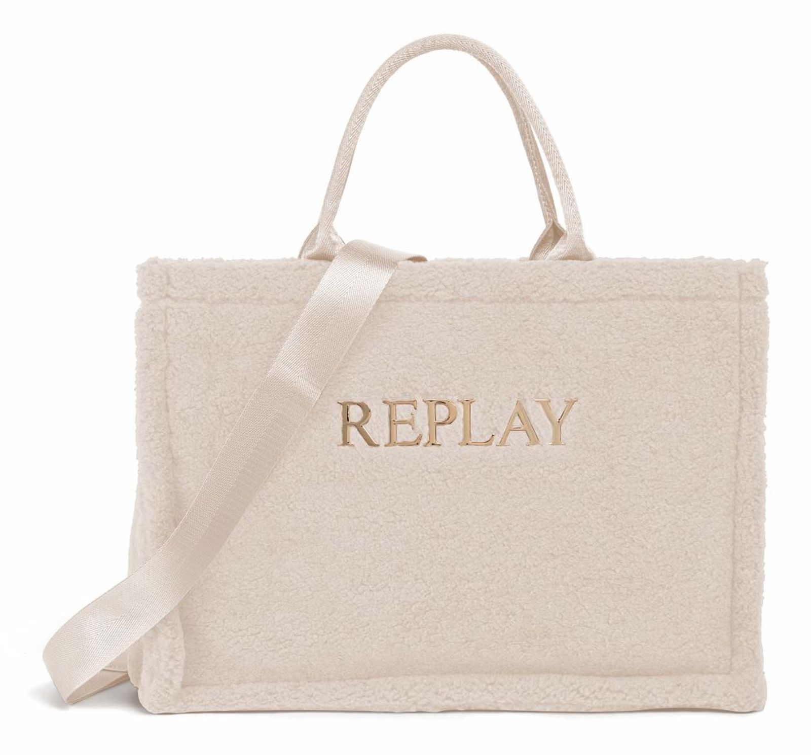 REPLAY Shoulder Bag Cream White REPLAY Shoulder Bag Cream White
