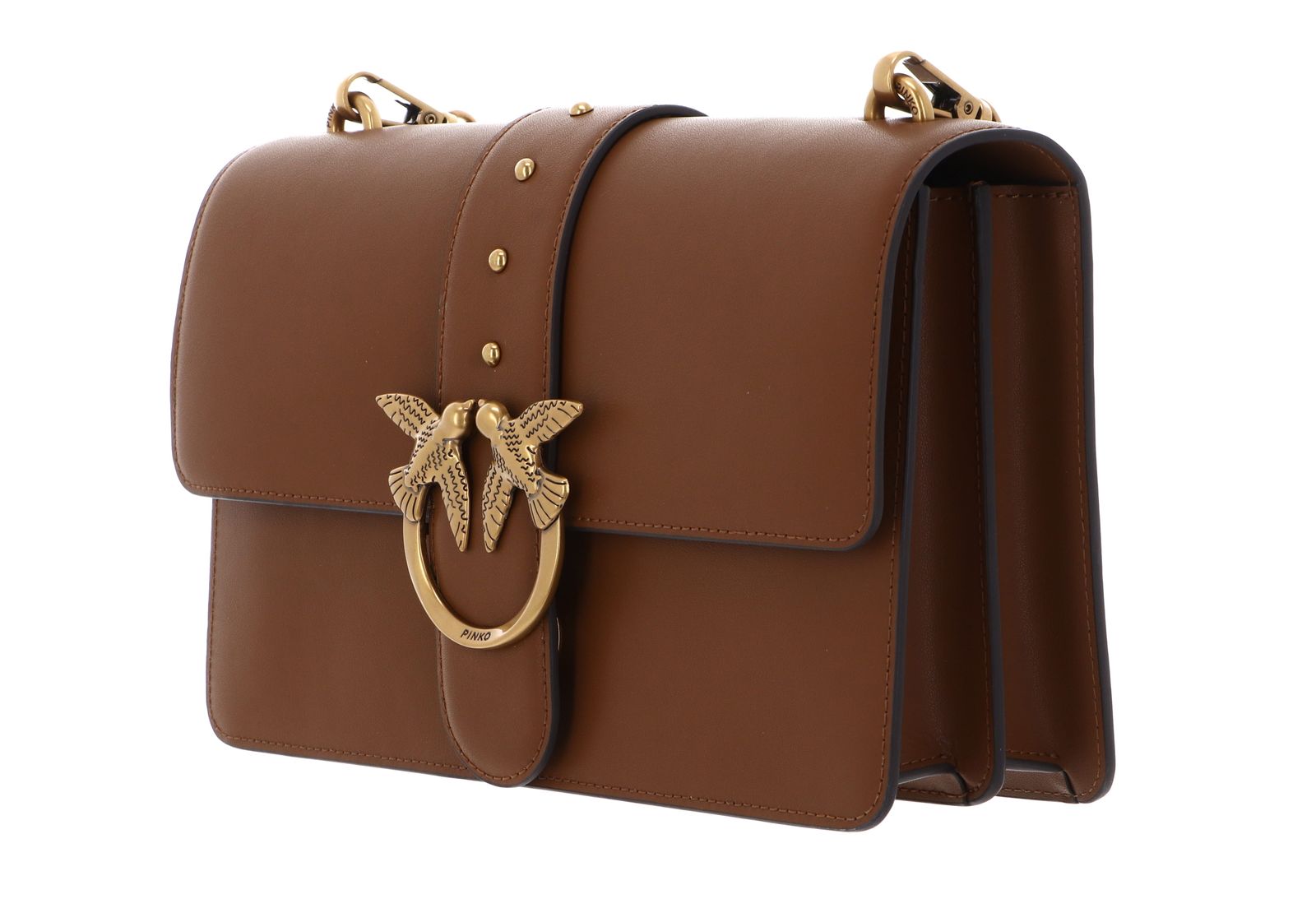 PINKO Love One Classic ST. CL. M Marrone - Leone - Antique Gold PINKO Love One Classic ST. CL. M Marrone - Leone - Antique Gold