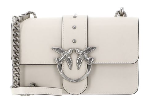 PINKO Love One Mini ST. CL. S Bianco Seta - Old Silver PINKO Love One Mini ST. CL. S Bianco Seta - Old Silver