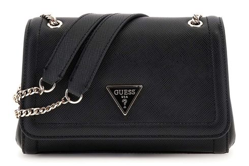 GUESS Noelle II Convertible Xbody Flap Bag Black