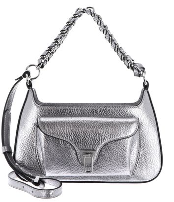 COCCINELLE Beat Grained Leather Handbag Steel