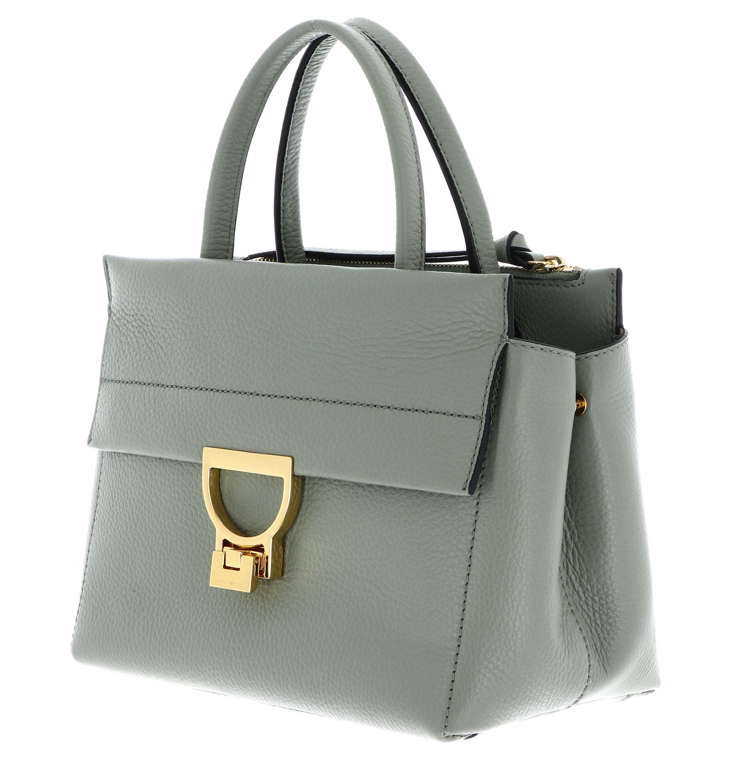 COCCINELLE Arlettis Signature Handbag Grained Leather Greenery COCCINELLE Arlettis Signature Handbag Grained Leather Greenery