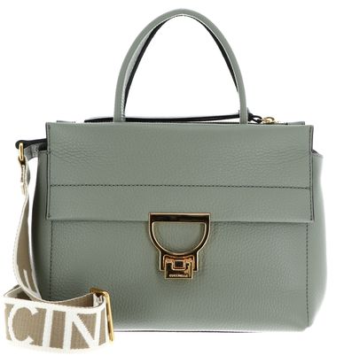 COCCINELLE Arlettis Signature Handbag Grained Leather Greenery