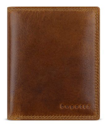 bugatti Savona Upright Wallet With Flap 8CC Cognac