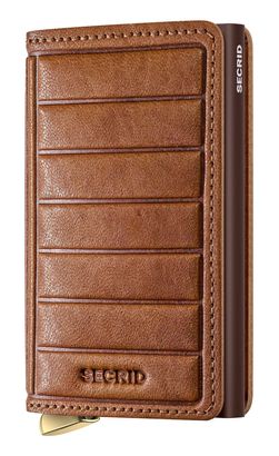 Secrid Premium Slimwallet+ Emboss Lines Cognac