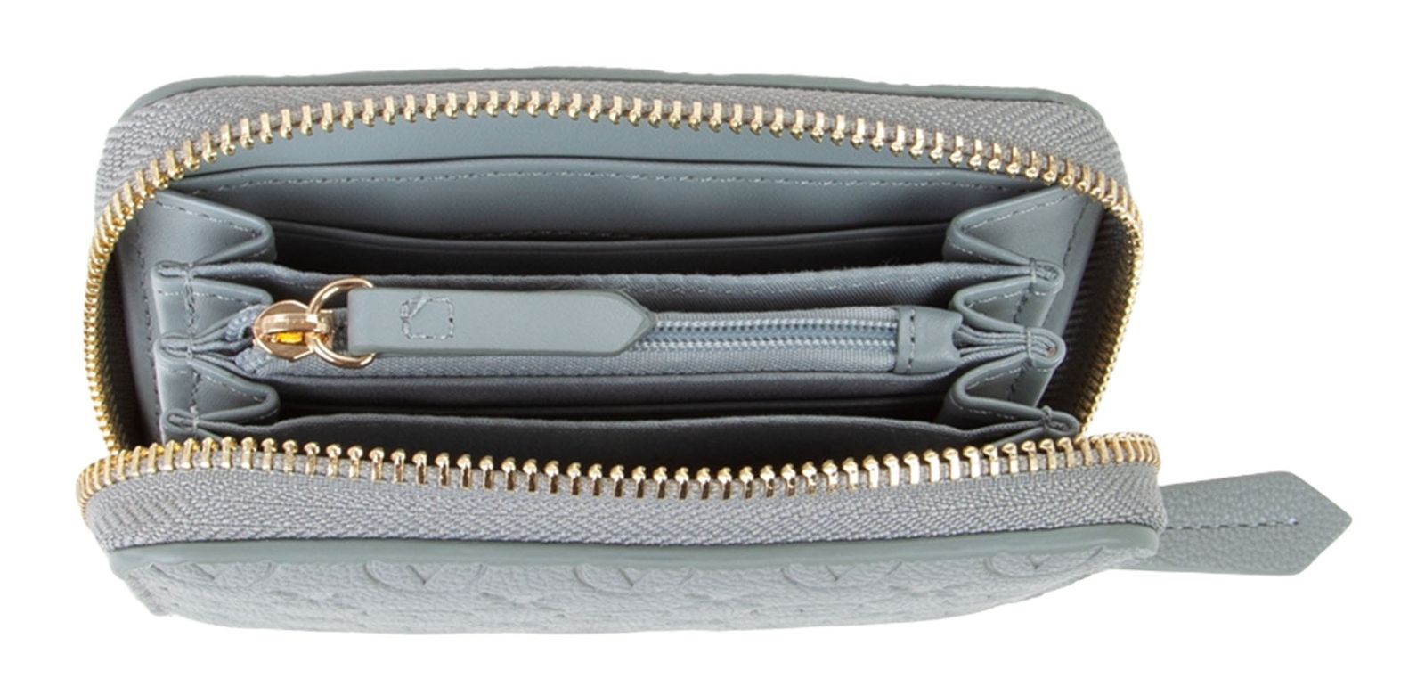 VALENTINO Samba Re Zip Around Wallet Grigio VALENTINO Samba Re Zip Around Wallet Grigio