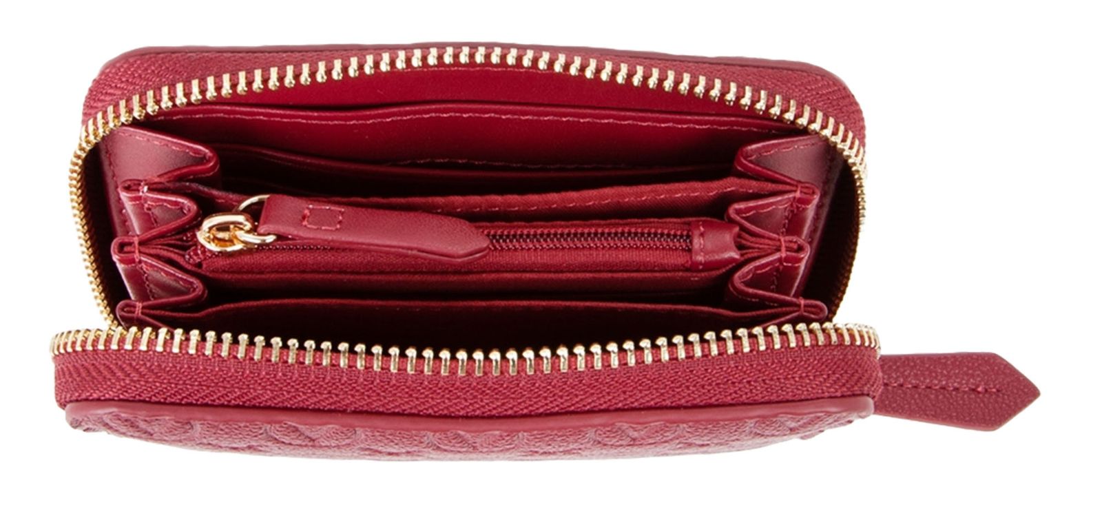 VALENTINO Samba Re Zip Around Wallet Rosso Scuro VALENTINO Samba Re Zip Around Wallet Rosso Scuro