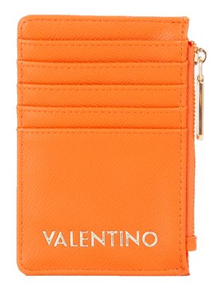 VALENTINO Fae Re Zip Around Card Case Arancio