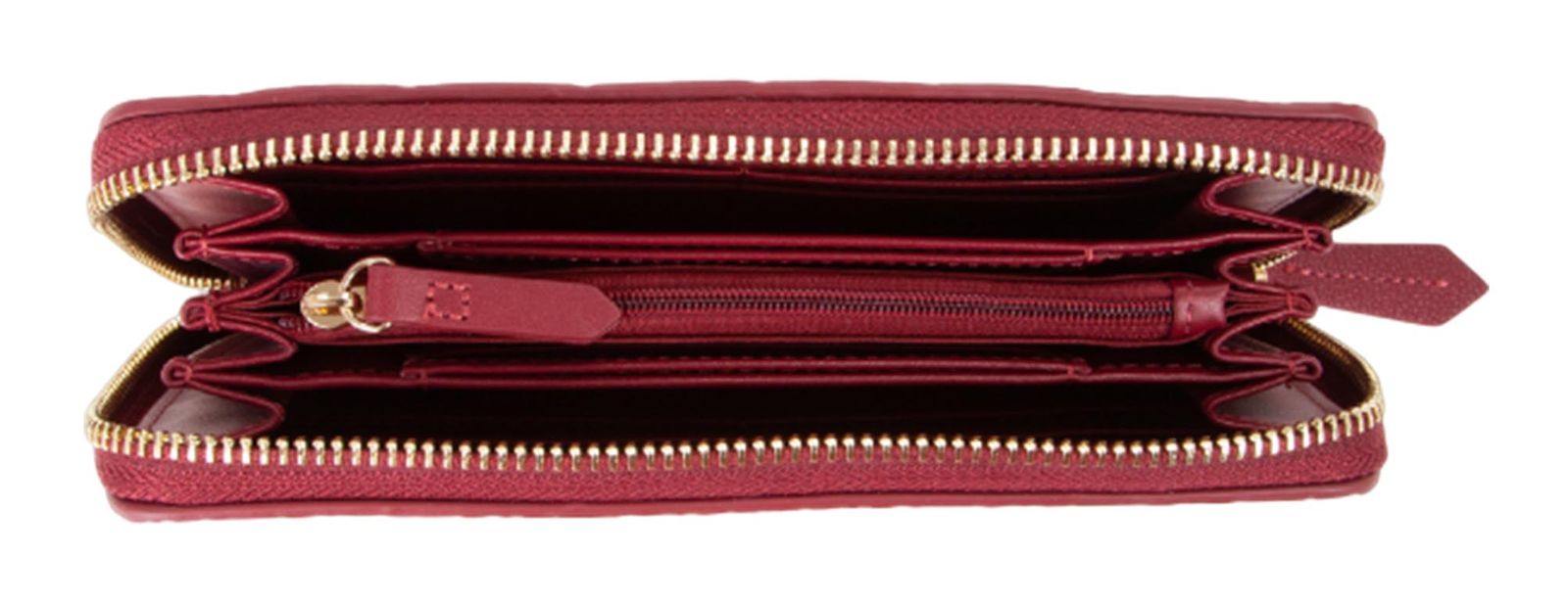 VALENTINO Samba Re Zip Around Wallet Rosso Scuro VALENTINO Samba Re Zip Around Wallet Rosso Scuro