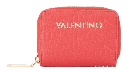 VALENTINO Falak Re Zip Around Card Case Rosso Scuro