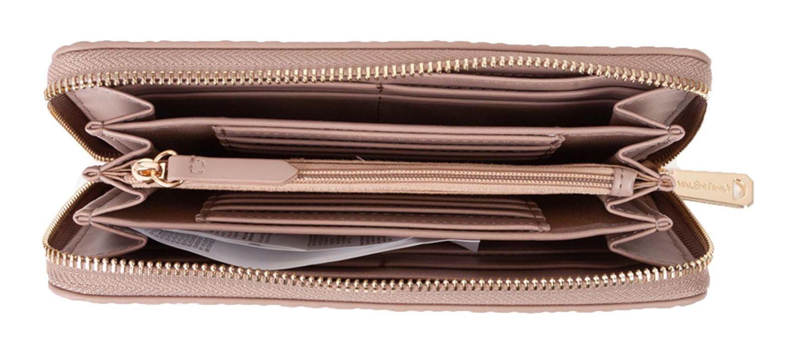VALENTINO Falak Re Zip Around Wallet Taupe VALENTINO Falak Re Zip Around Wallet Taupe