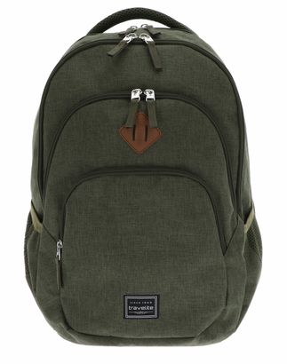 travelite Basic Melange Backpack Uni Olive travelite Basic Melange Backpack Uni Olive