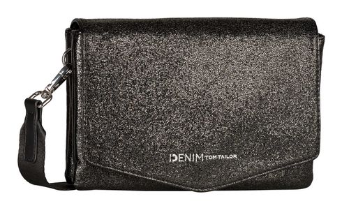 TOM TAILOR Quinn Flap Bag No Zip S Metallic Black