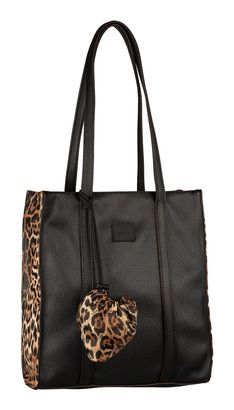 Gabor Elfie Luxe Zip Tote Bag M Leo Black