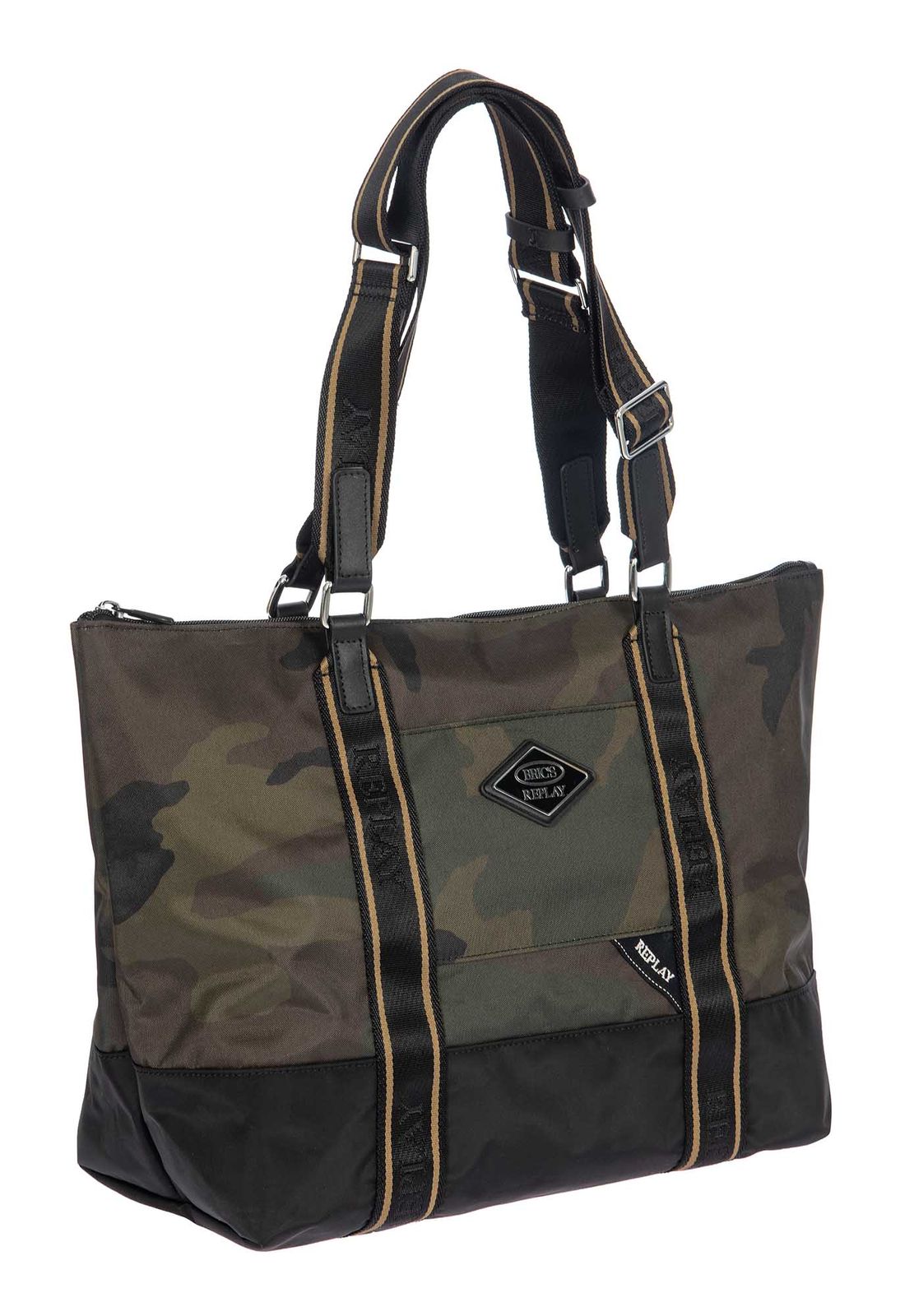 BRIC'S Replay Camoufla Shopping Bag Green Camou BRIC'S Replay Camoufla Shopping Bag Green Camou