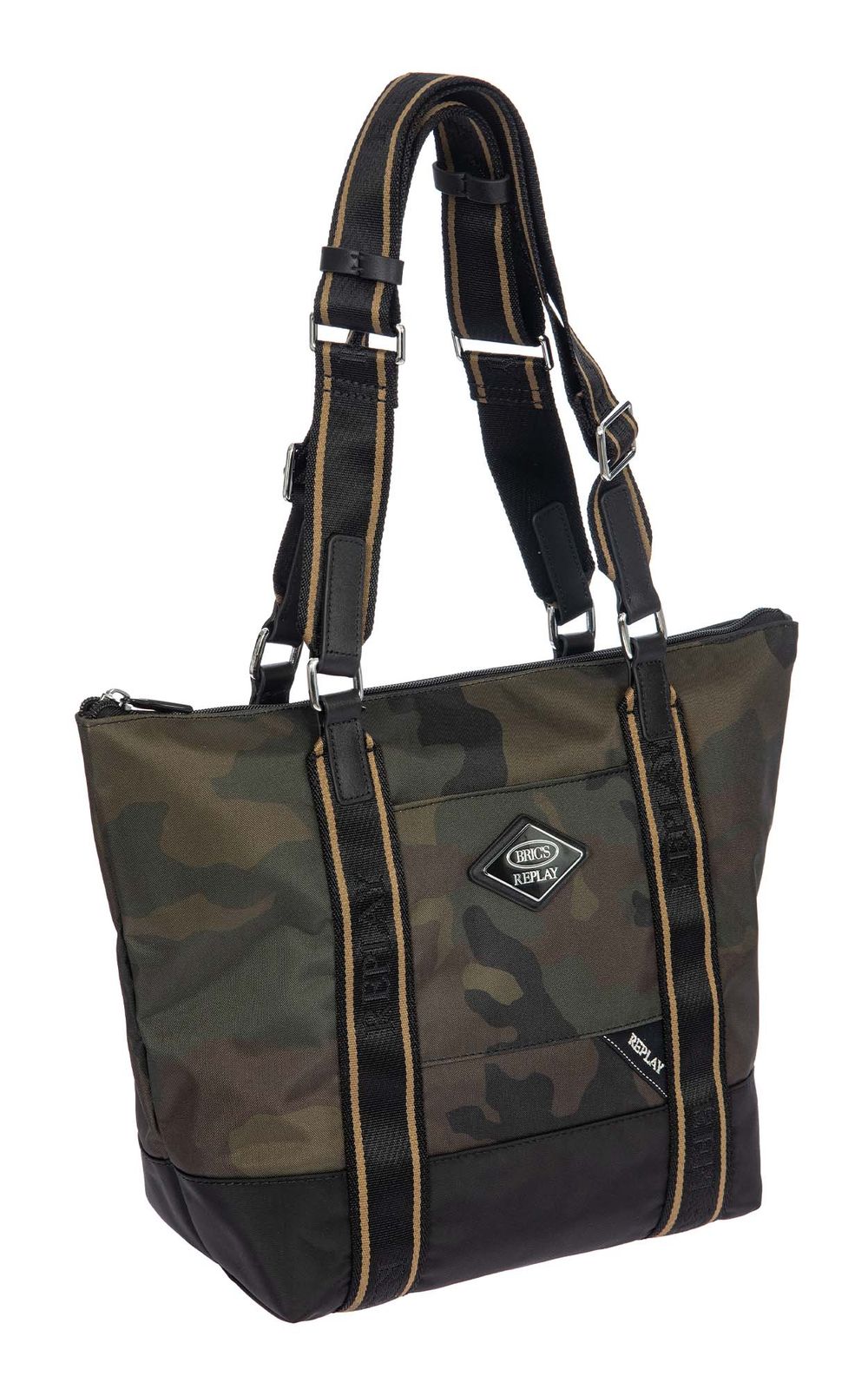 BRIC'S Replay Camoufla Shopping Bag Green Camou BRIC'S Replay Camoufla Shopping Bag Green Camou