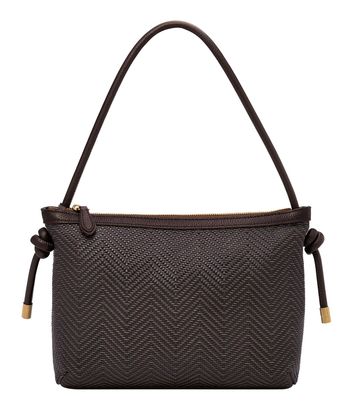 FOSSIL Willa Woven Shoulder Bag Chocolate