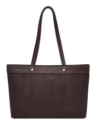 FOSSIL Jessie Woven Tote Chocolate