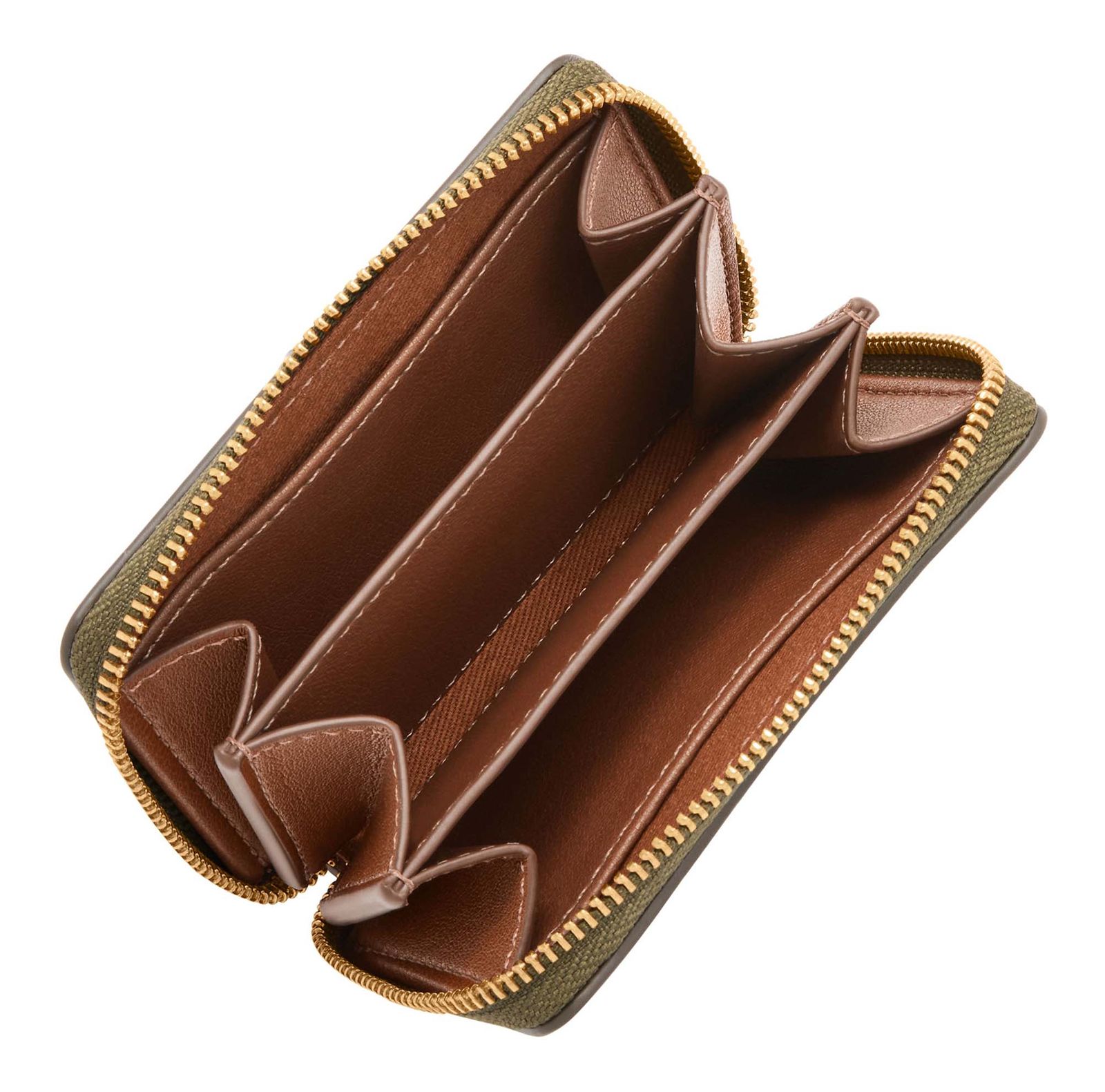 FOSSIL Logan Zip Around Card Case RFID Desert Olive FOSSIL Logan Zip Around Card Case RFID Desert Olive