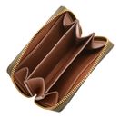 FOSSIL Logan Zip Around Card Case RFID Desert Olive