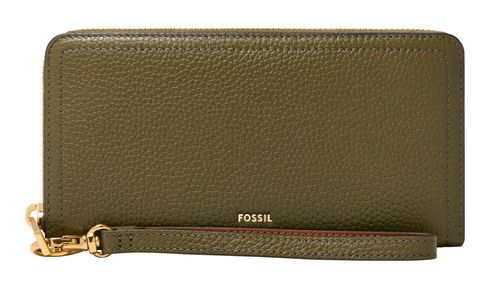FOSSIL Logan RFID Zip Around Clutch Desert Olive