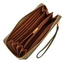 FOSSIL Logan RFID Zip Around Clutch Desert Olive