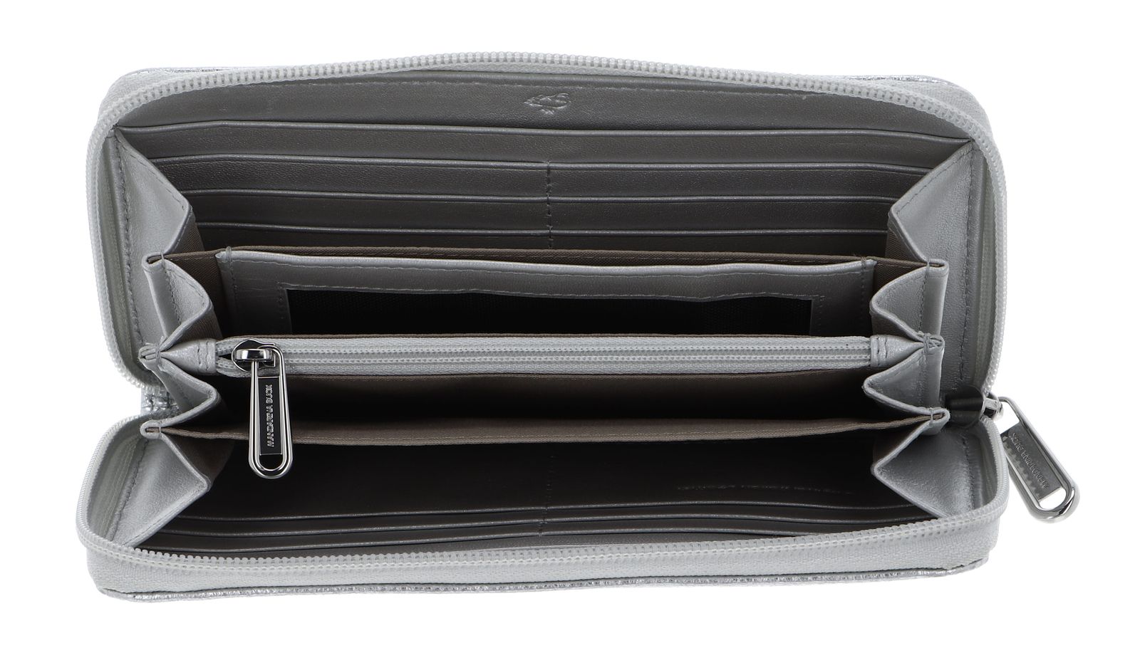 MANDARINA DUCK Mellow Metal Zip Around Wallet L Silver MANDARINA DUCK Mellow Metal Zip Around Wallet L Silver