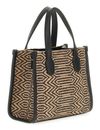 GUESS Silvana Two Compartment Mini Tote Natural / Black GUESS Silvana Two Compartment Mini Tote Natural / Black