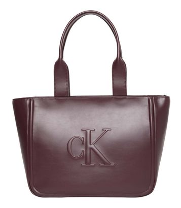Calvin Klein Bold Monogram Raised Tote M Fudge