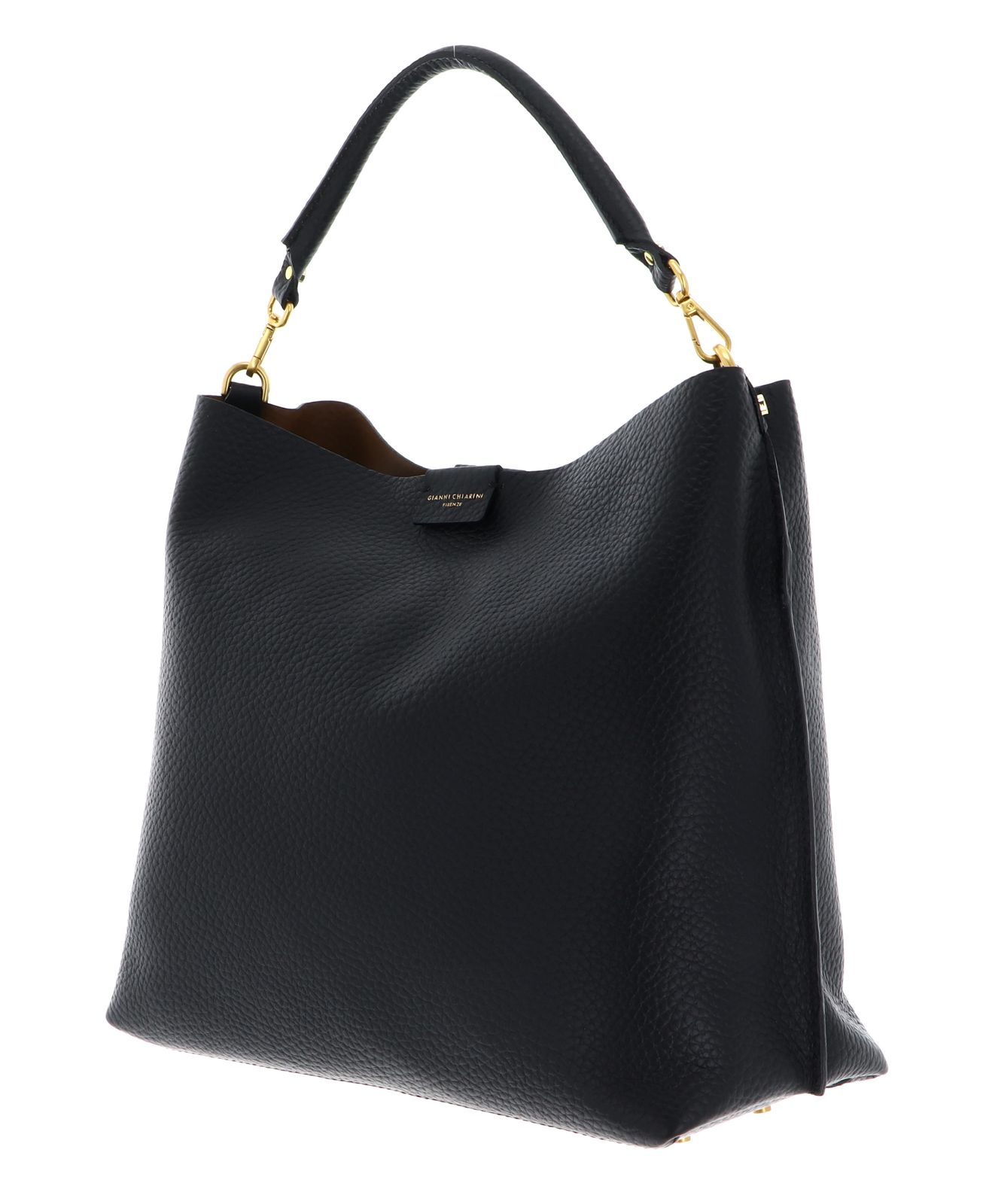 GIANNI CHIARINI Aretha Hobo Bag Nero - Castoro GIANNI CHIARINI Aretha Hobo Bag Nero - Castoro