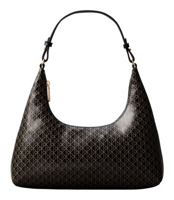 Calvin Klein Coated Emblem AOP Shoulder Bag Black AOP