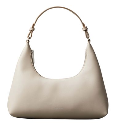 Calvin Klein Embossed Logo Hobo Bag Chateau / Desert Taupe