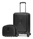 REDOLZ Essentials 14 Trolley With Front Pocket + Beauty Case Black Metallic REDOLZ Essentials 14 Trolley With Front Pocket + Beauty Case Black Metallic