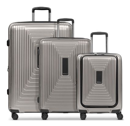 REDOLZ Essentials 14 Trolley Set 3-teilig ( S Exp. Front Pocket ) Coffee Grey Metallic REDOLZ Essentials 14 Trolley Set 3-teilig ( S Exp. Front Pocket ) Coffee Grey Metallic