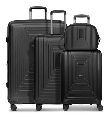 REDOLZ Essentials 14 Trolley Set 4-teilig ( S Exp. + Beauty Case ) Black Metallic