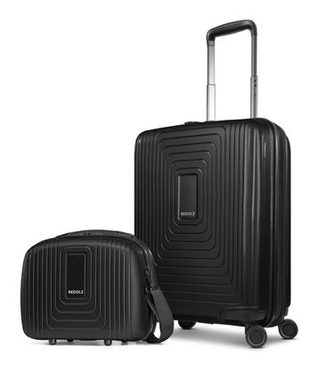 REDOLZ Essentials 14 Trolley Set 2-teilig ( S Exp. + Beauty Case ) Black Metallic
