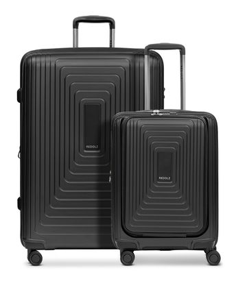 REDOLZ Essentials 14 Trolley Set 2-teilig ( S Exp. Front Pocket ) Black Metallic