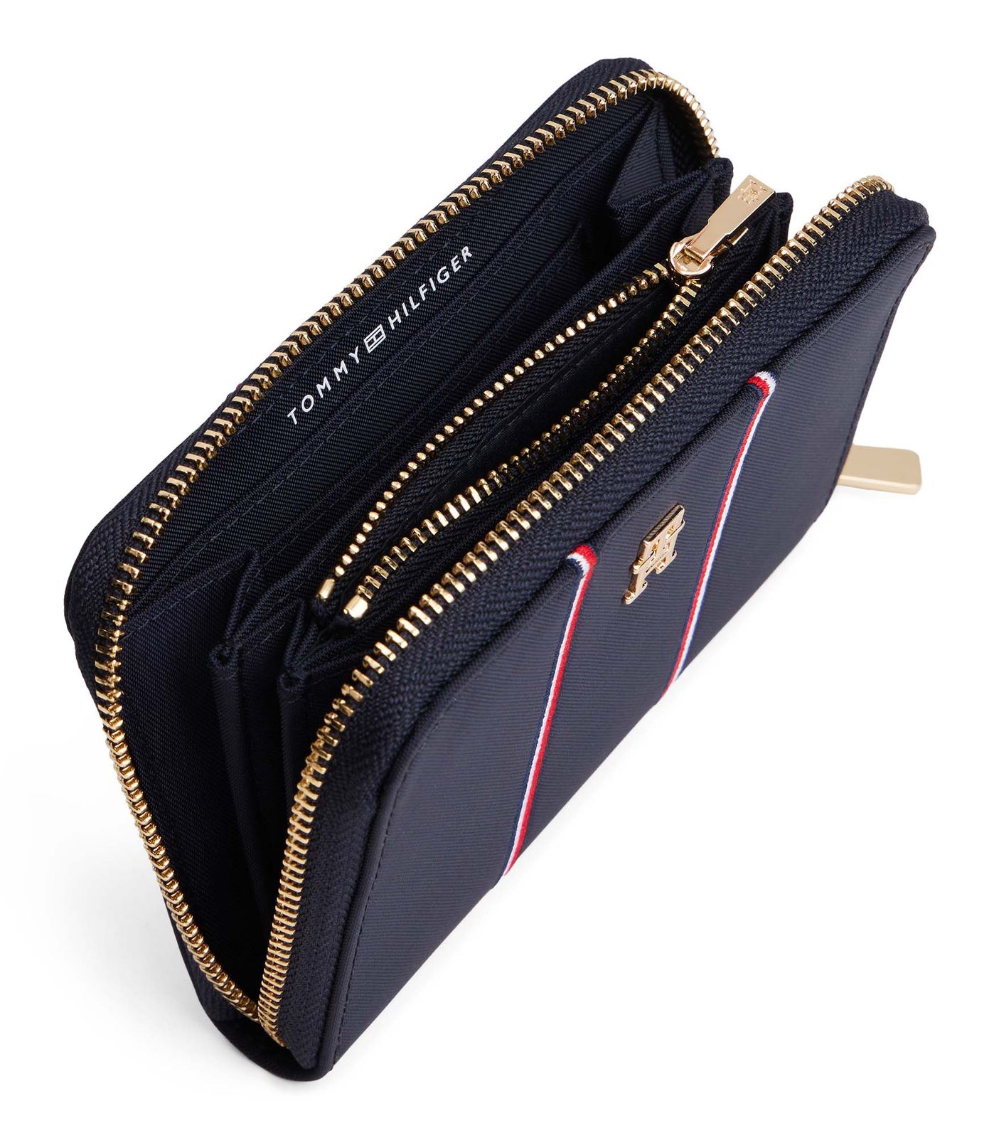 TOMMY HILFIGER TH Iconic Zip Around Wallet Blue Corp TOMMY HILFIGER TH Iconic Zip Around Wallet Blue Corp