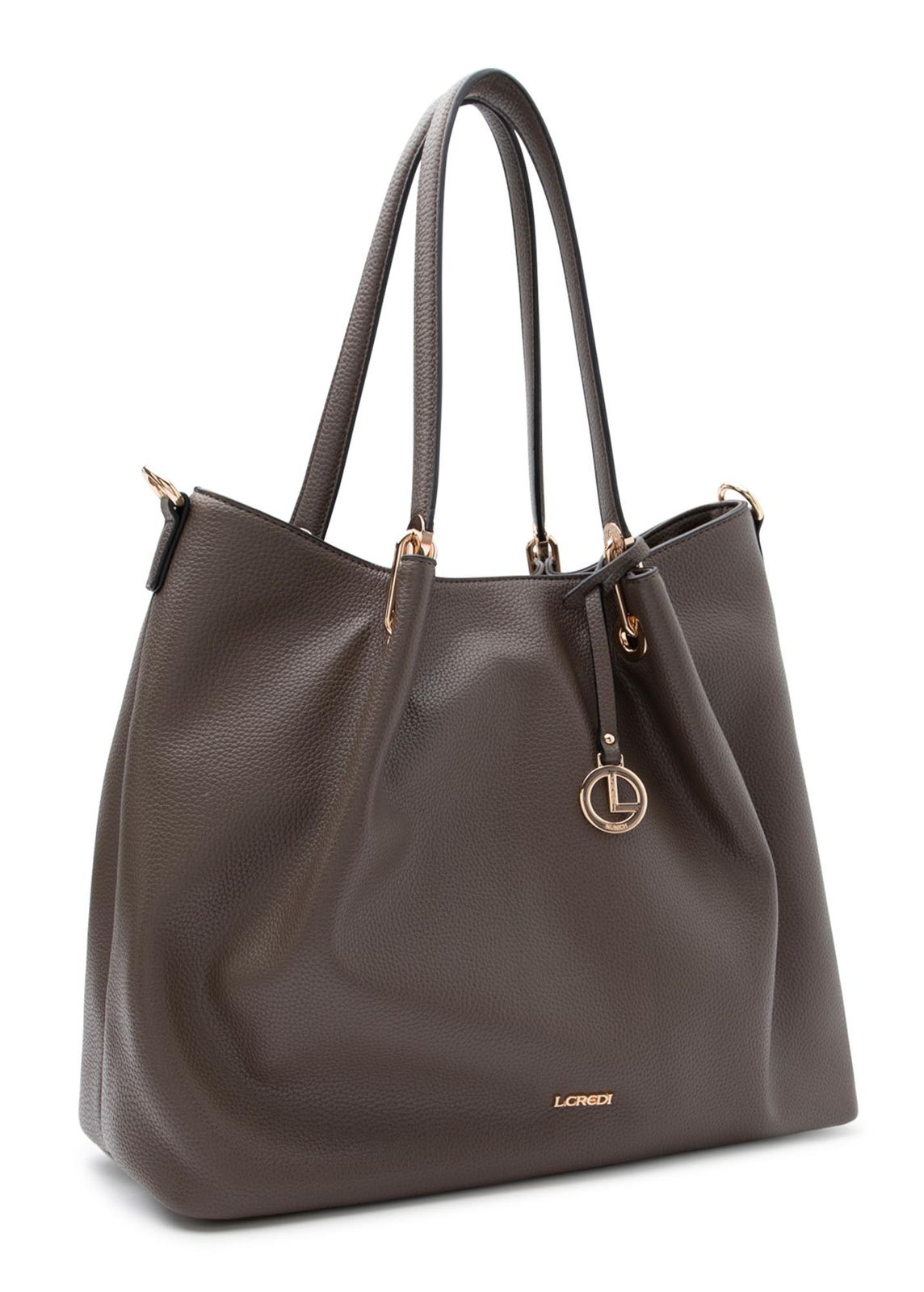 L.CREDI Ebony Shopper Dark Taupe L.CREDI Ebony Shopper Dark Taupe