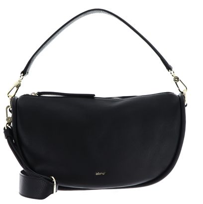abro Leather Dalia Hobo Bag Willow Black / Gold