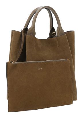 abro Leather Suede Essential Shopper Military
