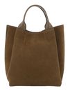 abro Leather Suede Essential Shopper Military abro Leather Suede Essential Shopper Military