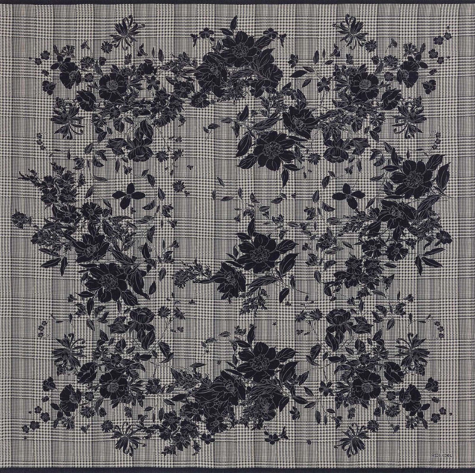 ROECKL Blooming Frame Scarf Black ROECKL Blooming Frame Scarf Black