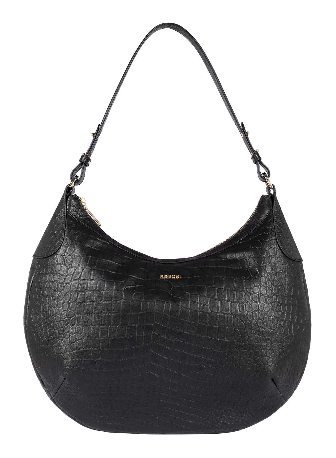 ROECKL Liberty Shoulderbag Croco M Black ROECKL Liberty Shoulderbag Croco M Black