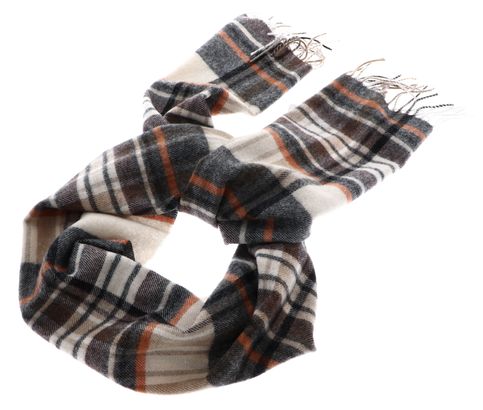 ROECKL Scottish Tartan Scarf Multi Beige