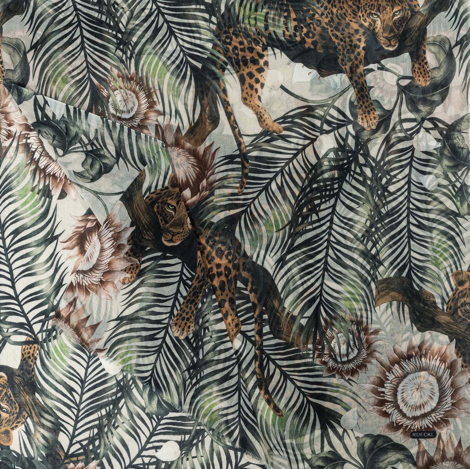 ROECKL Lotus Jungle Scarf Multi Cashmere ROECKL Lotus Jungle Scarf Multi Cashmere