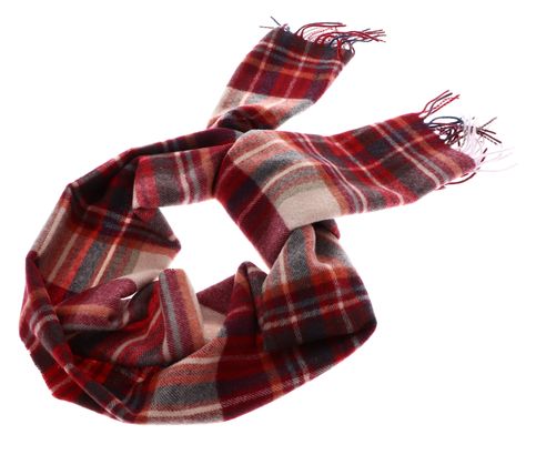 ROECKL Scottish Tartan Scarf Multi Red